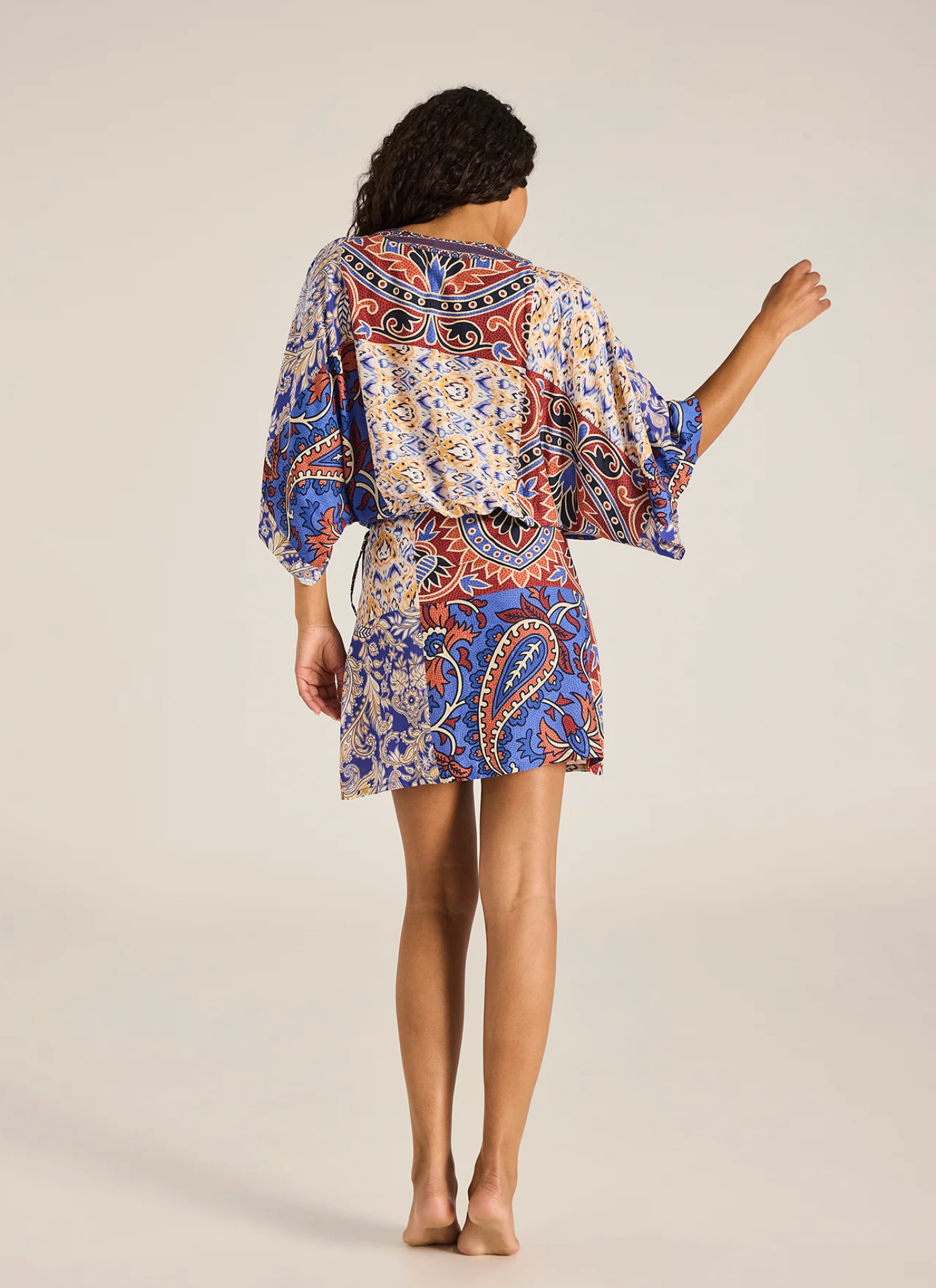 TALI MINI WRAP DRESS - AZURA