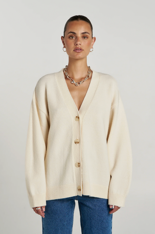 SLOUCHY CARDIGAN - VANILLA VAN
