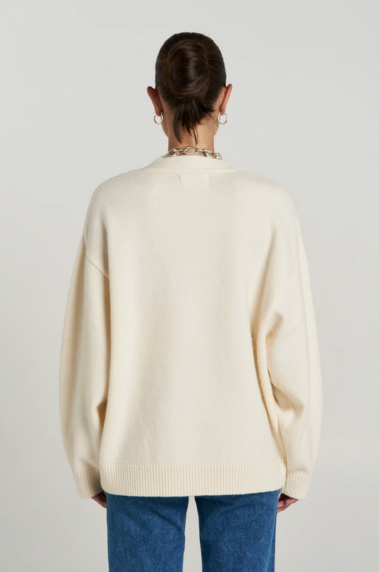 SLOUCHY CARDIGAN - VANILLA VAN