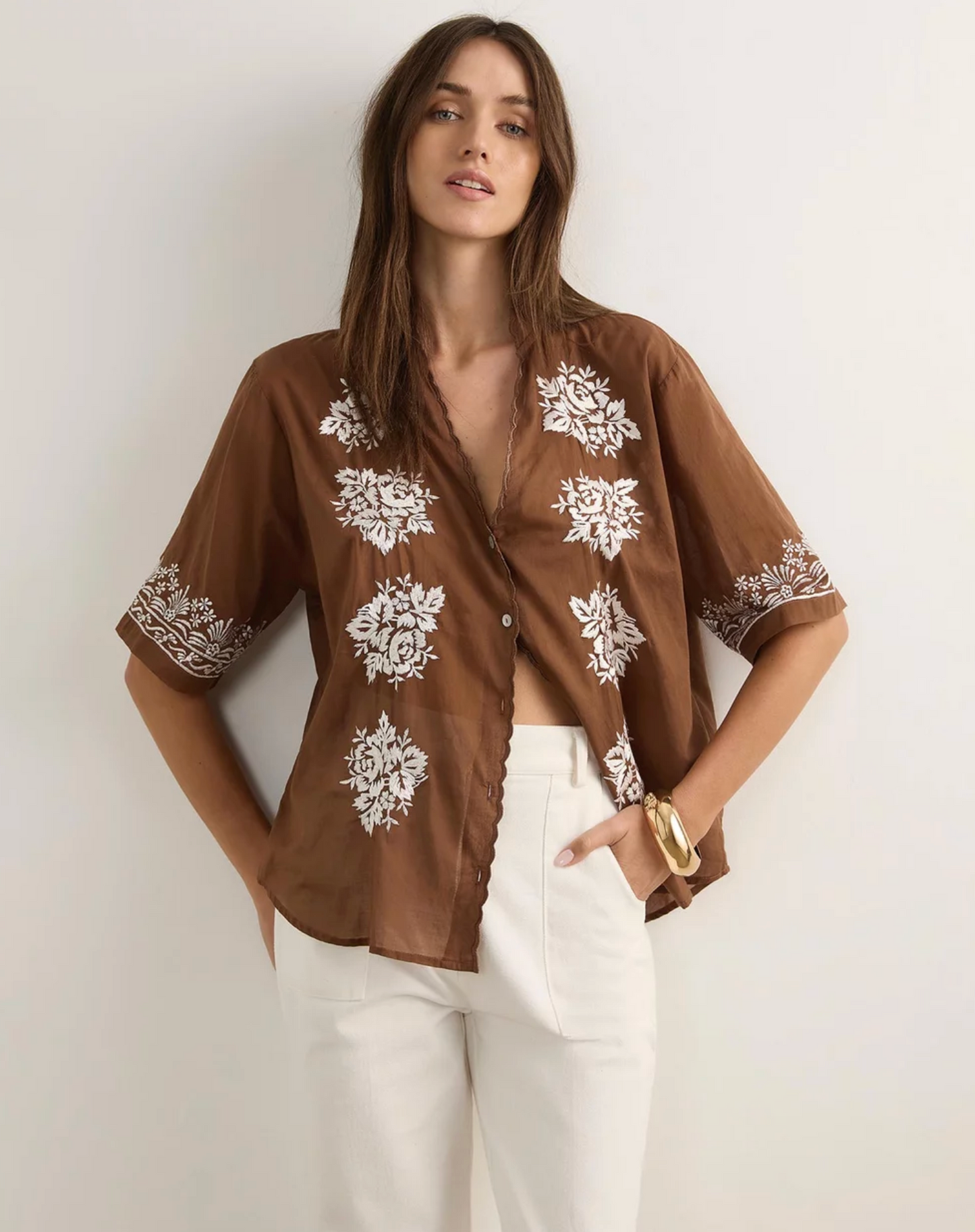 ROSALIE BLOUSE - COCOA