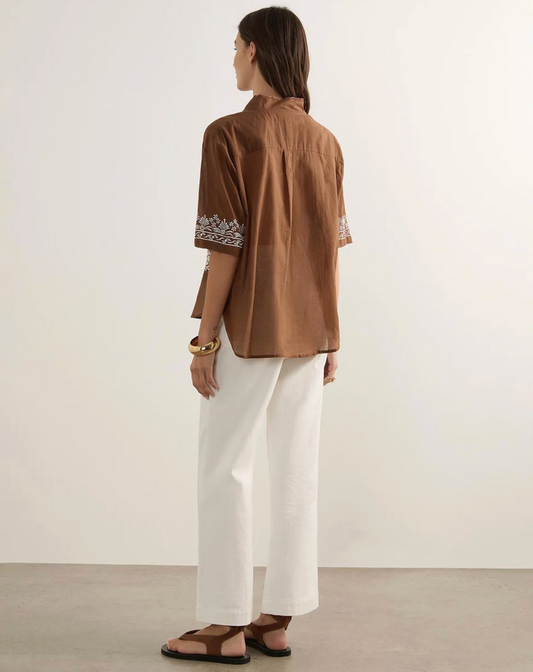 ROSALIE BLOUSE - COCOA