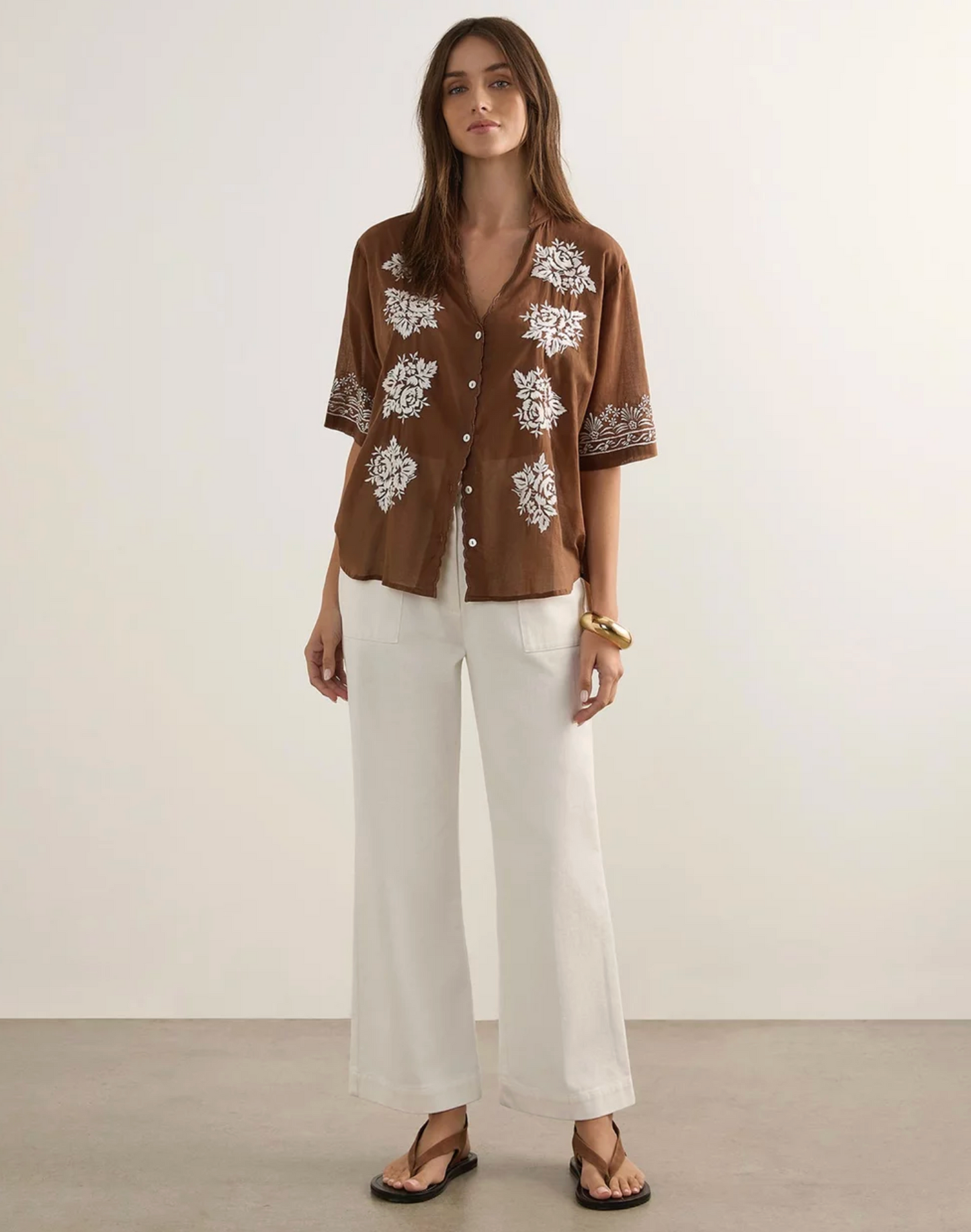 ROSALIE BLOUSE - COCOA