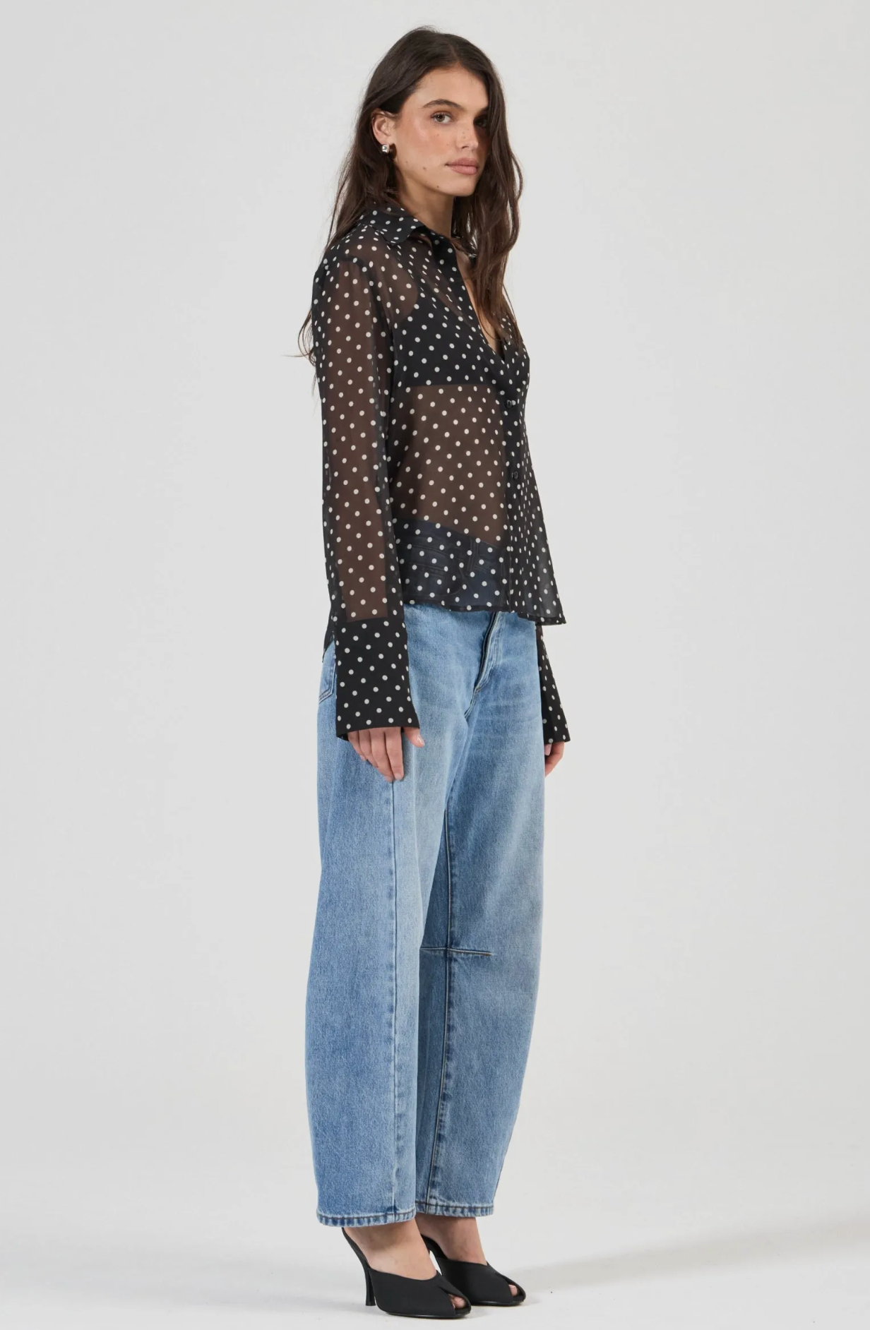 MUSE SHIRT POLKA DOT - BLACK AND WHITE