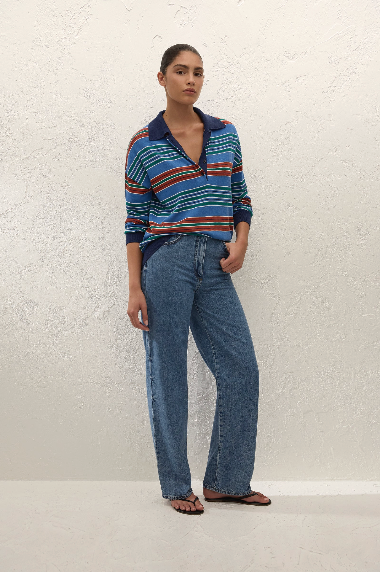 HARLOW OVERSIZED POLO - JUAN STRIPE