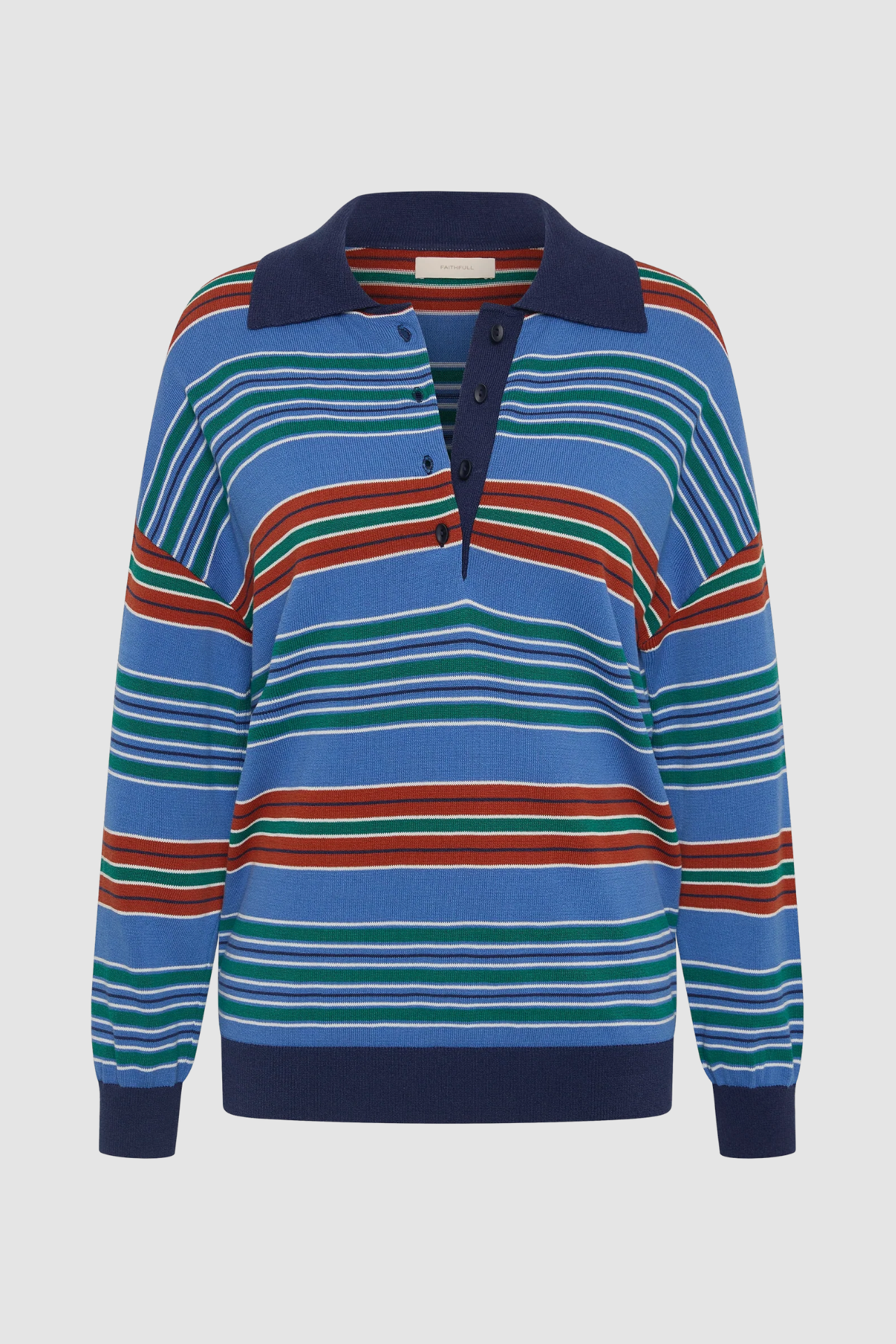 HARLOW OVERSIZED POLO - JUAN STRIPE