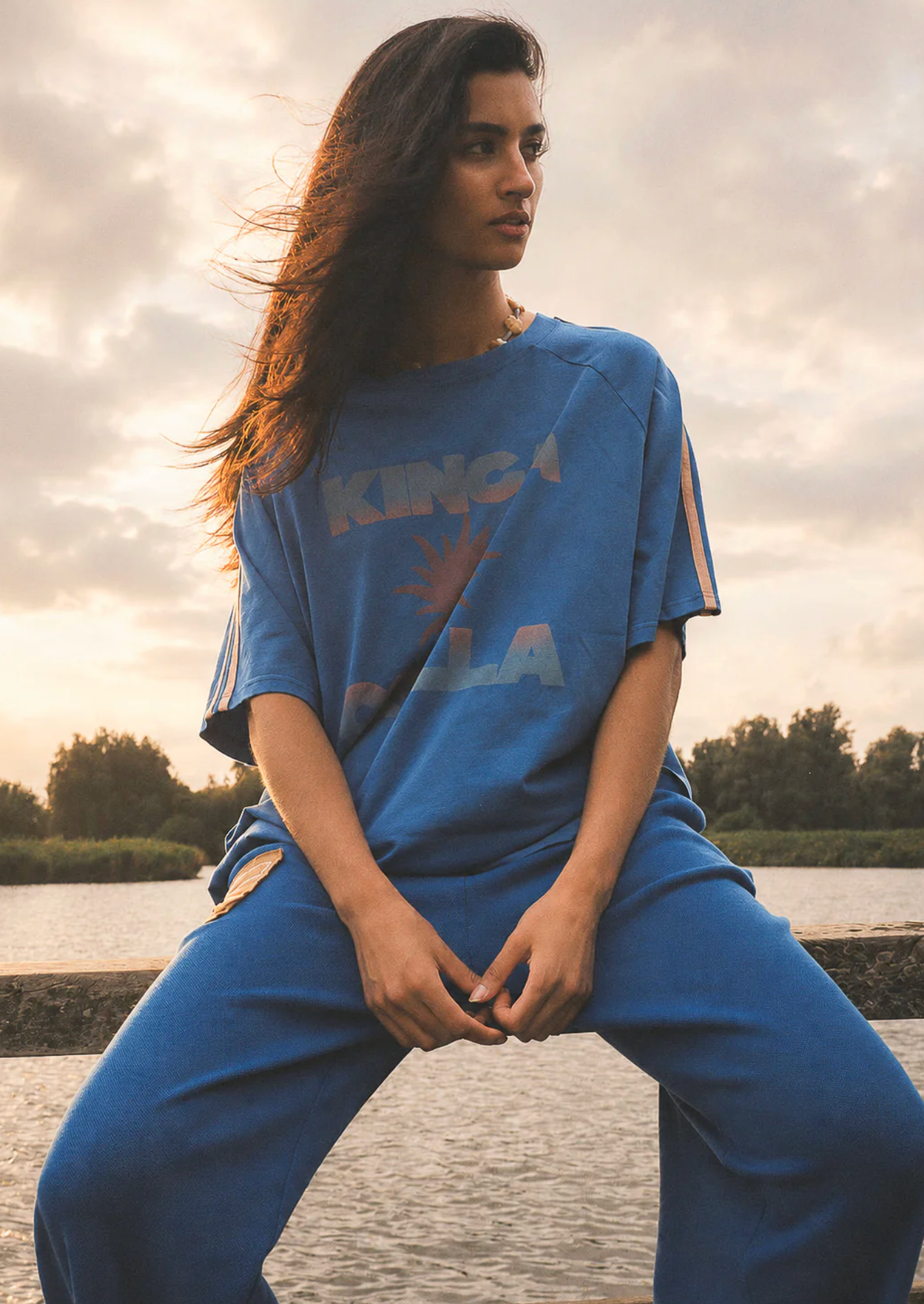 SUNSET TEE - BLUE