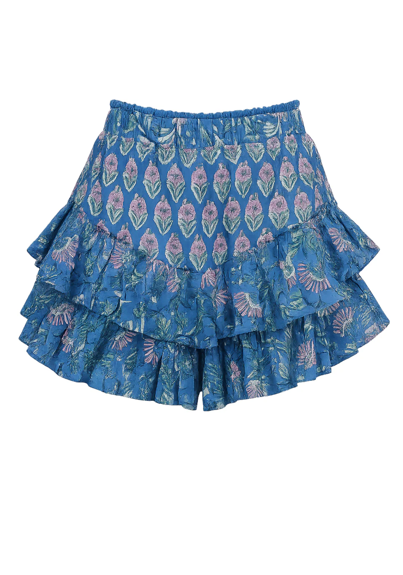 ZAFFRE BLOCK PRINT FAE FRILL SKORT