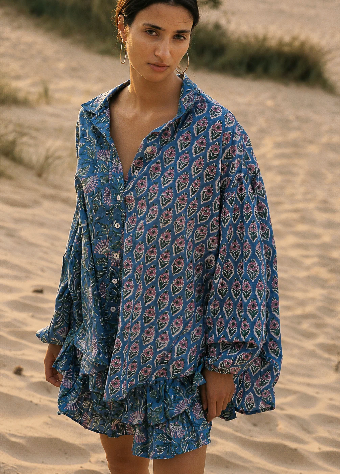 ZAFFRE BLOCK PRINT CHALM SHIRT