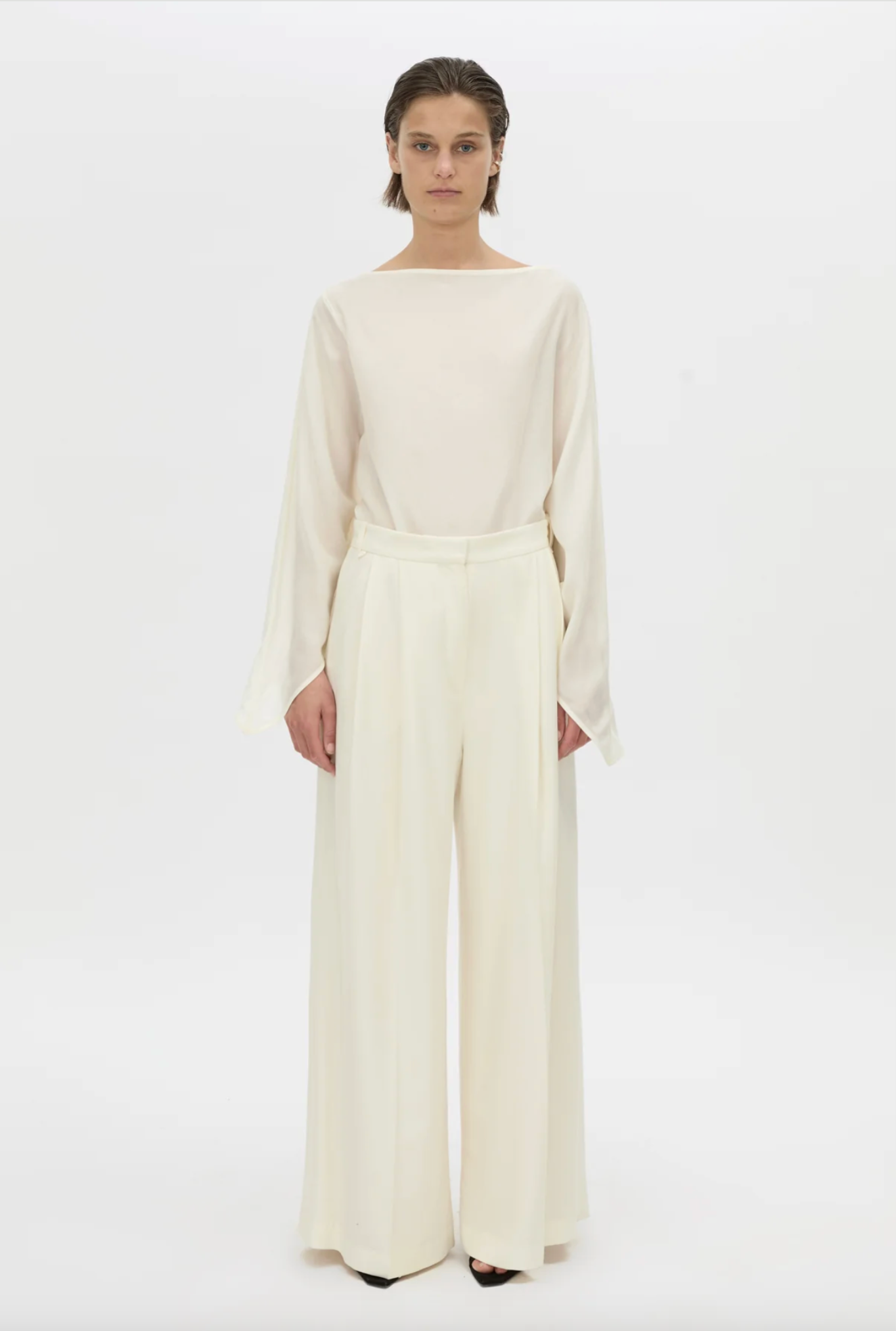 RENE DRAPED TOP -CREAM