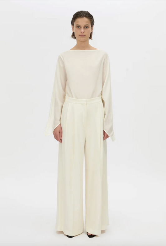 RENE DRAPED TOP -CREAM