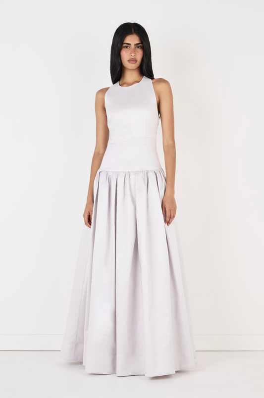 IRIS TAFFETA GOWN - SILVER