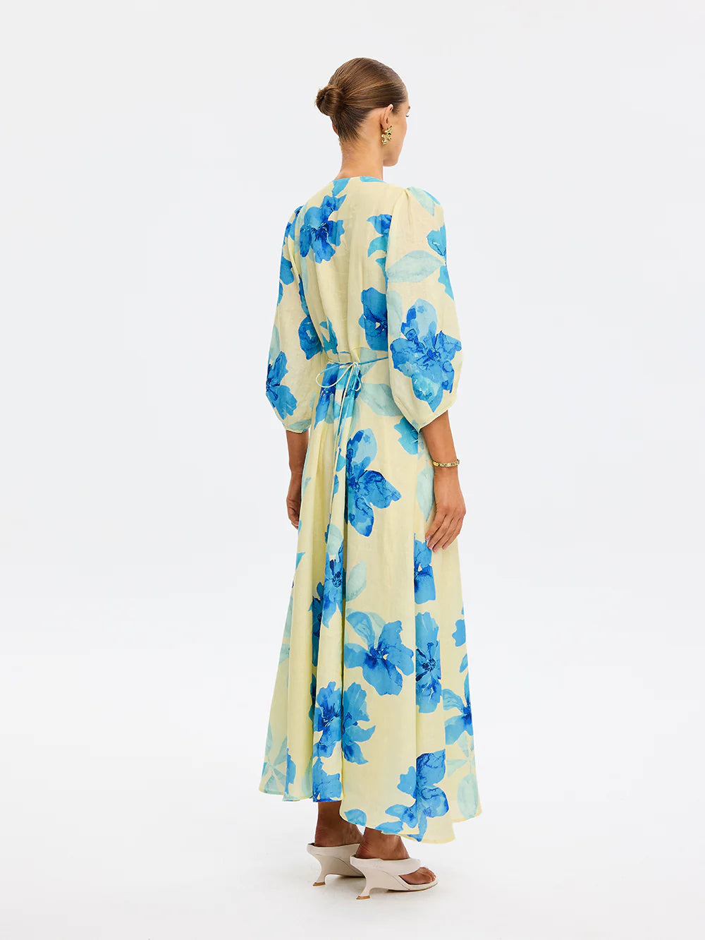 LD297SOP SOPHIE MAXI DRESS - YELLOW BLUE
