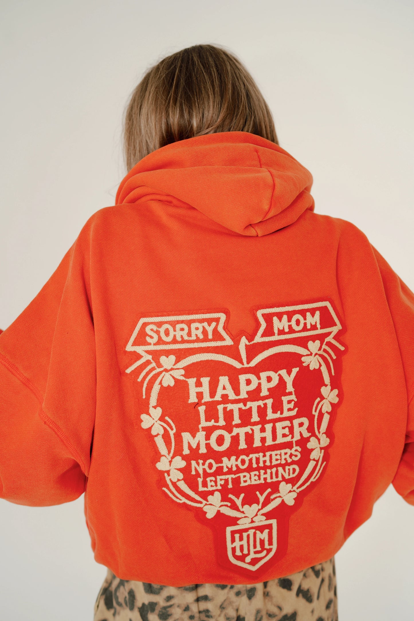 SORRY MOM HOODIE-VINTAGE RED