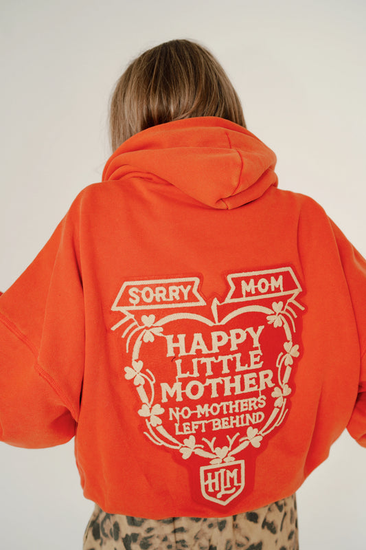 SORRY MOM HOODIE-VINTAGE RED