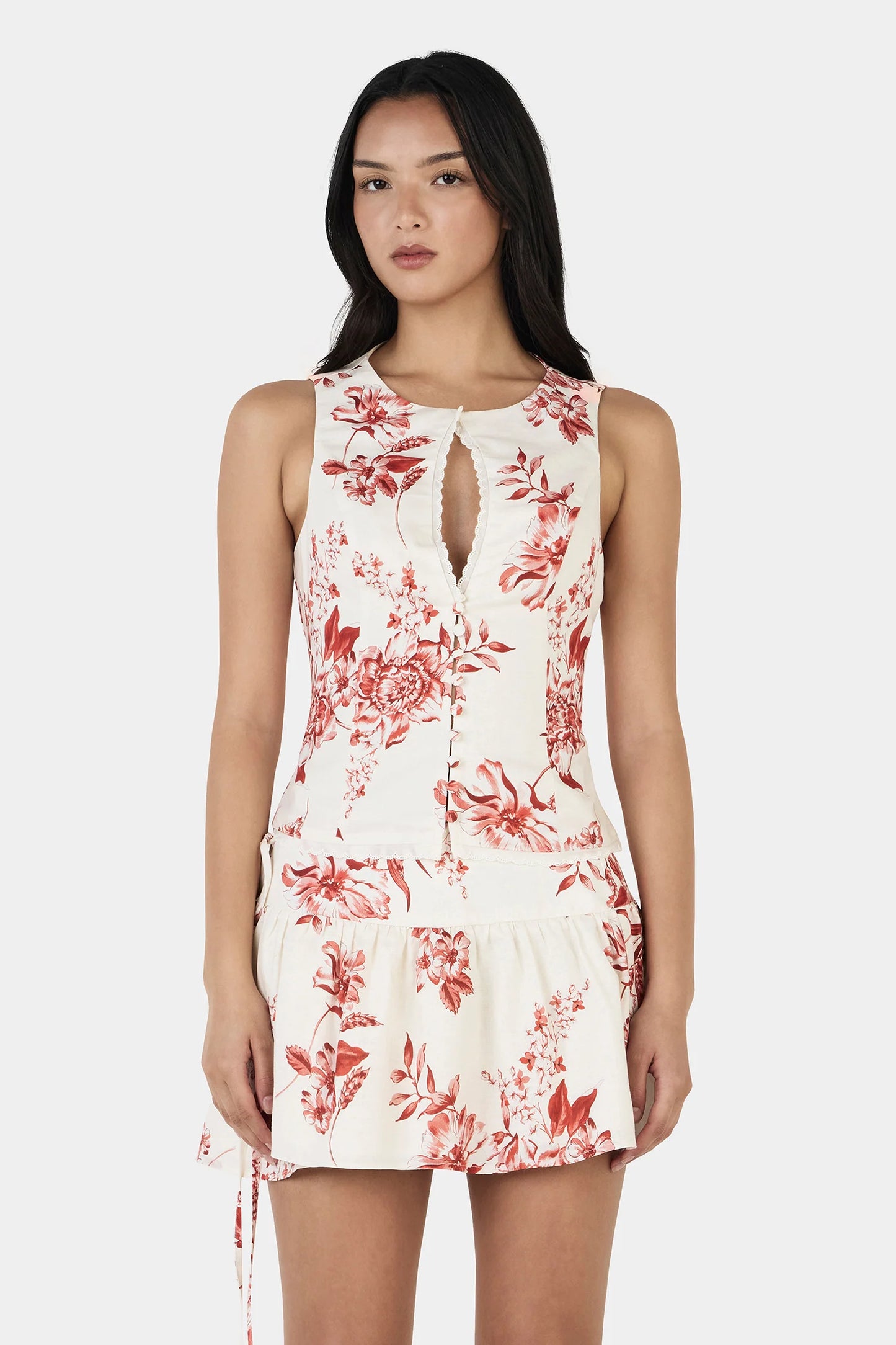 TULISA TOP - HOLIDAY FLORAL