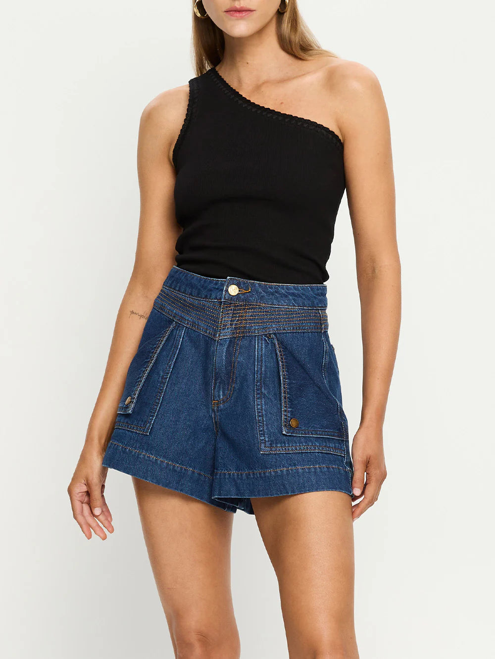 CELENE DENIM SHORT - INDIGO BLUE