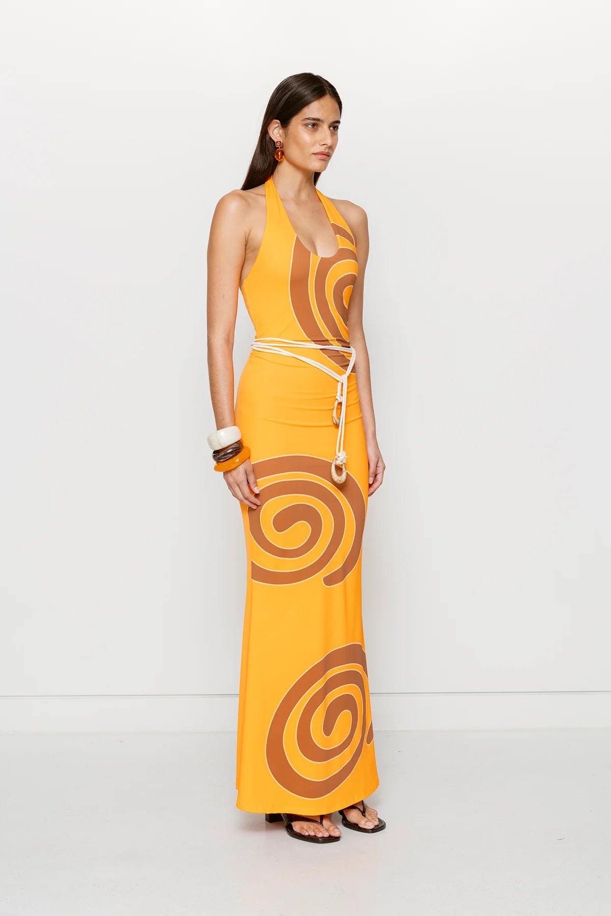 GIRO HALTER DRESS-TANGERINE SWIRL