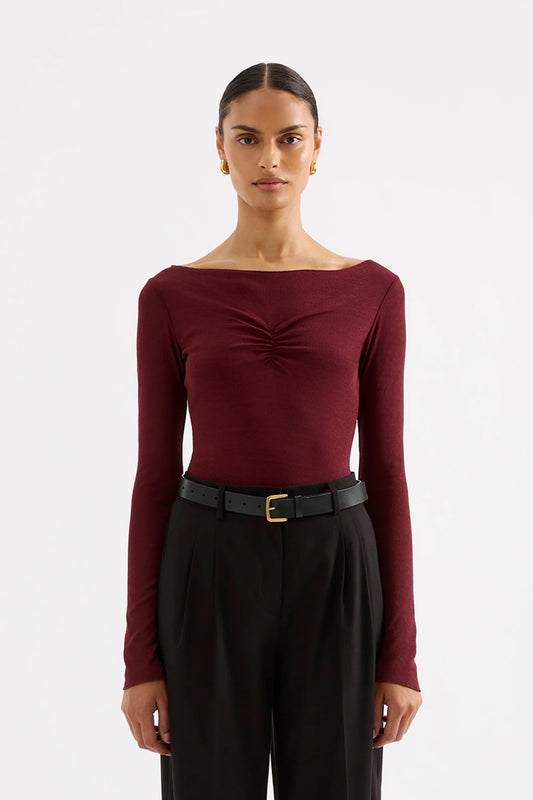 CLEMENT LS TOP - PLUM