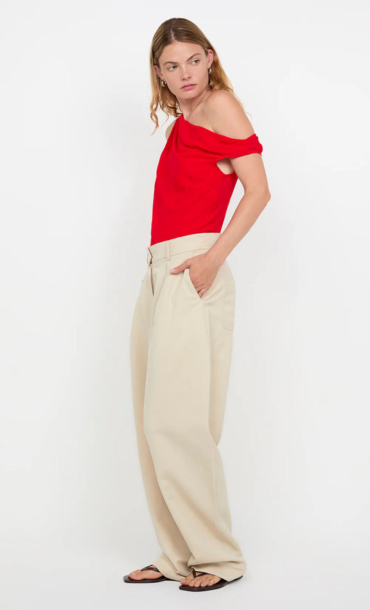 RHONE DRAPE TOP - CHILLI