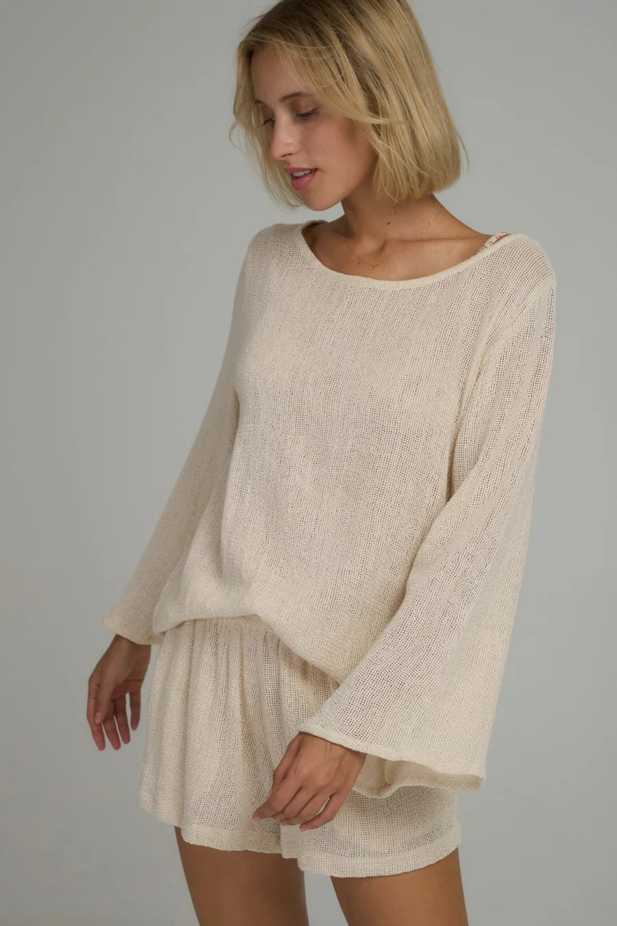 ALLEGRA MESH TOP - NATURAL