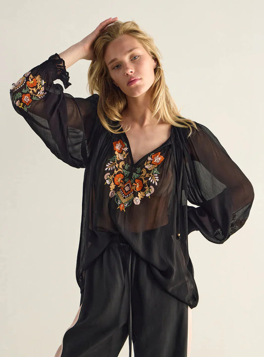 OLEA BLOUSE -BLACK