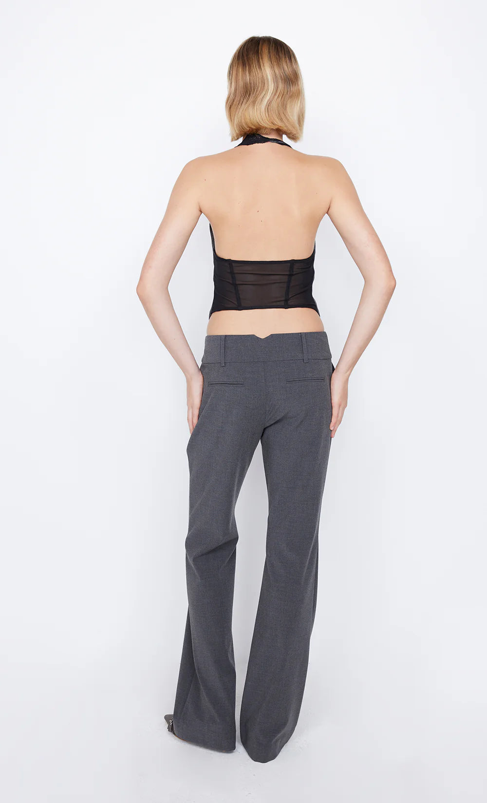 NAIDA STRAIGHT LEG PANT - CHARCOAL