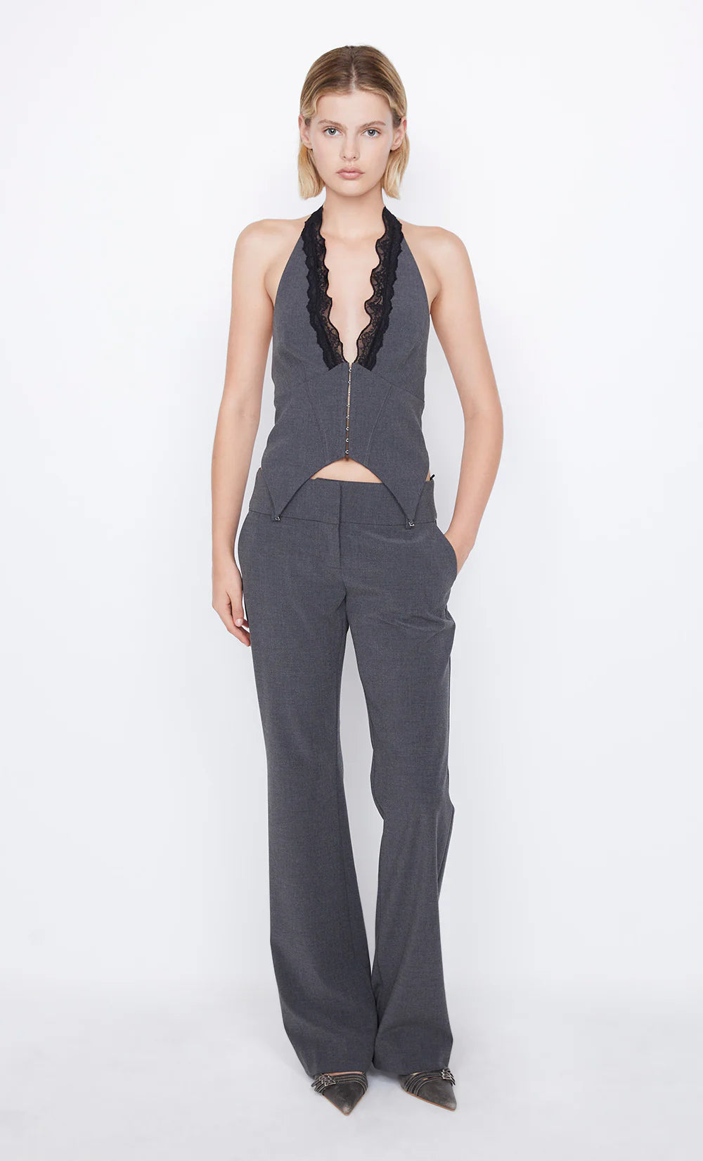 NAIDA STRAIGHT LEG PANT - CHARCOAL