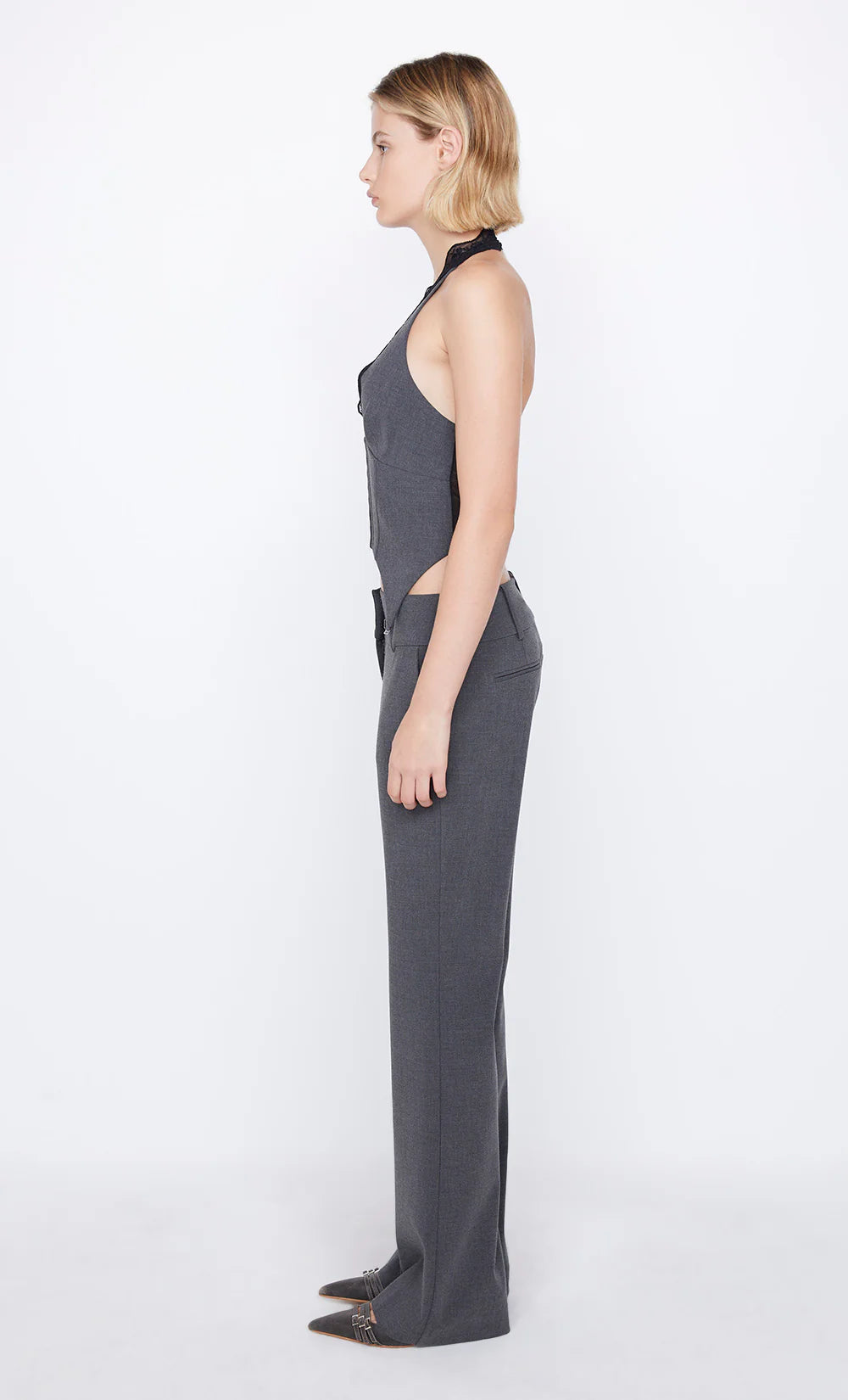 NAIDA STRAIGHT LEG PANT - CHARCOAL