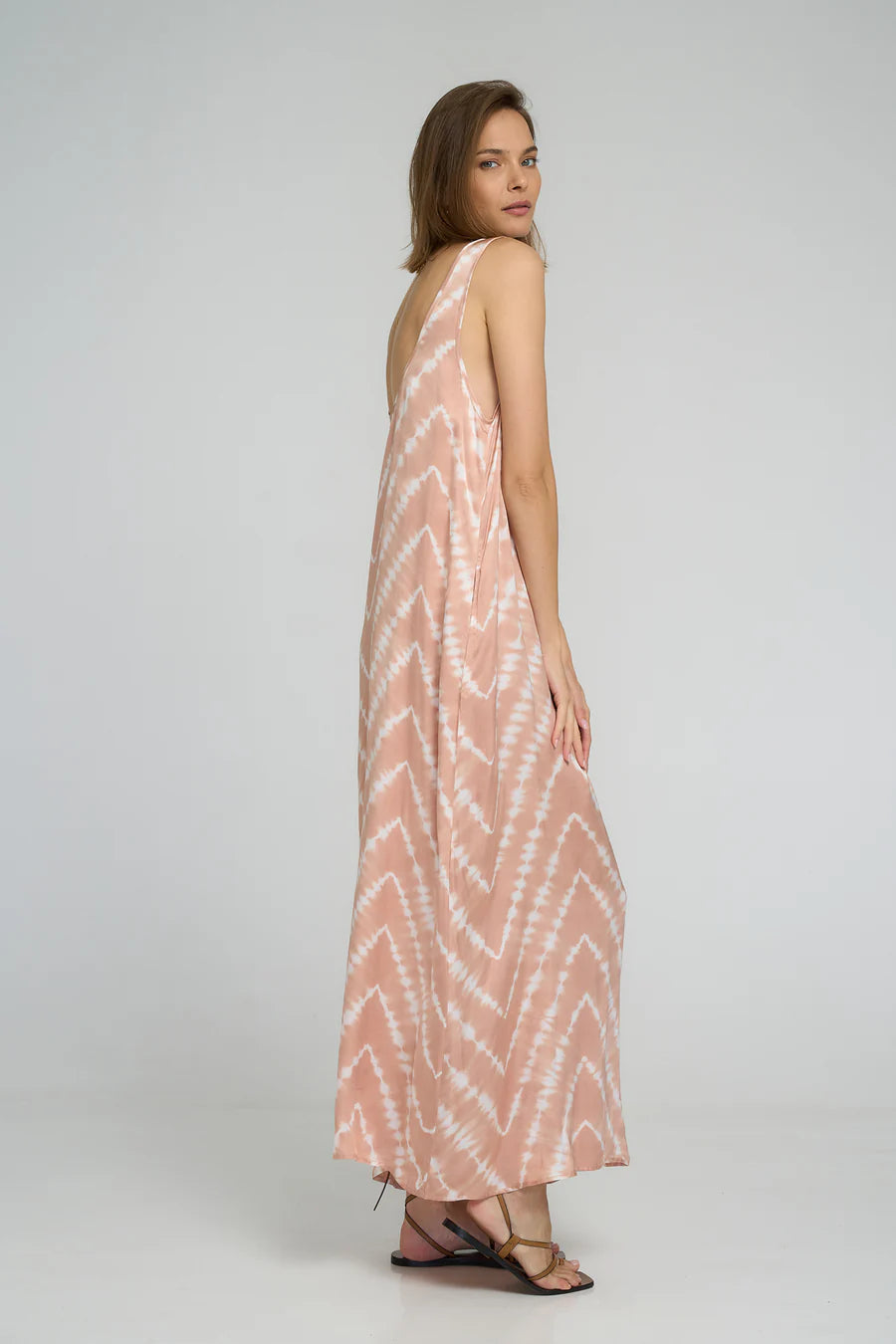 SAFRAN MAXI DRESS CELESTIAL TIE DYE-GUAVA