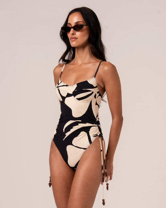 THIN STRAP UNDERWIRE ONE PIECE -BOTANICA