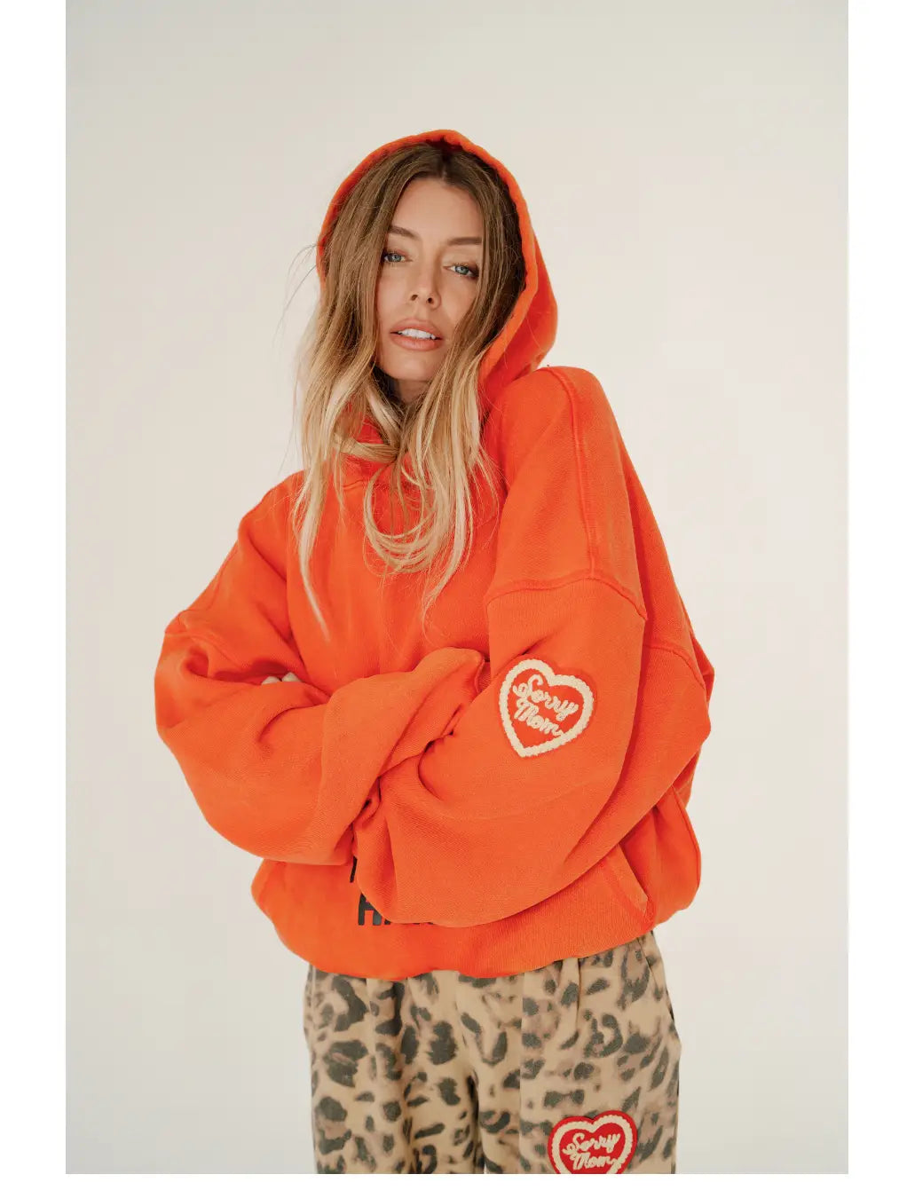 SORRY MOM HOODIE-VINTAGE RED