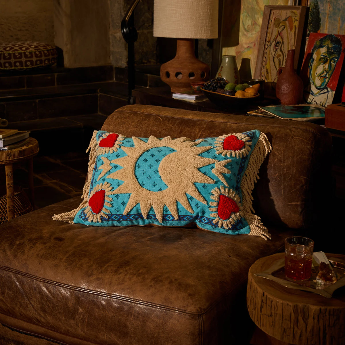 YADIRA REVERSIBLE TUFTED CUSHION-FEATHER INSERT