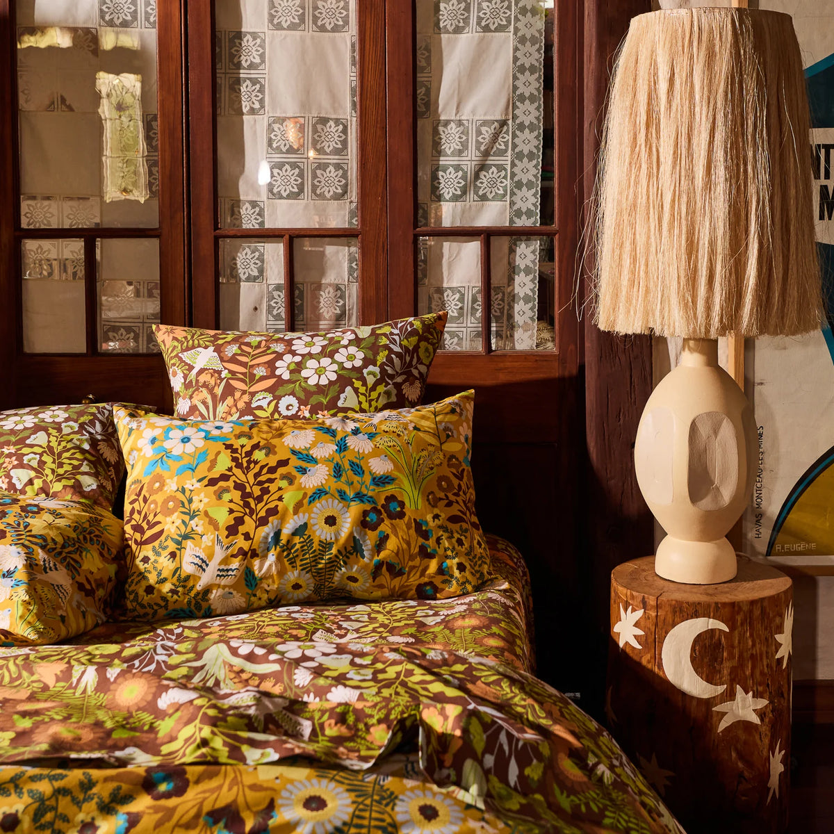 SLOANE COTTON PILLOWCASE SET-OCHRE STANDARD