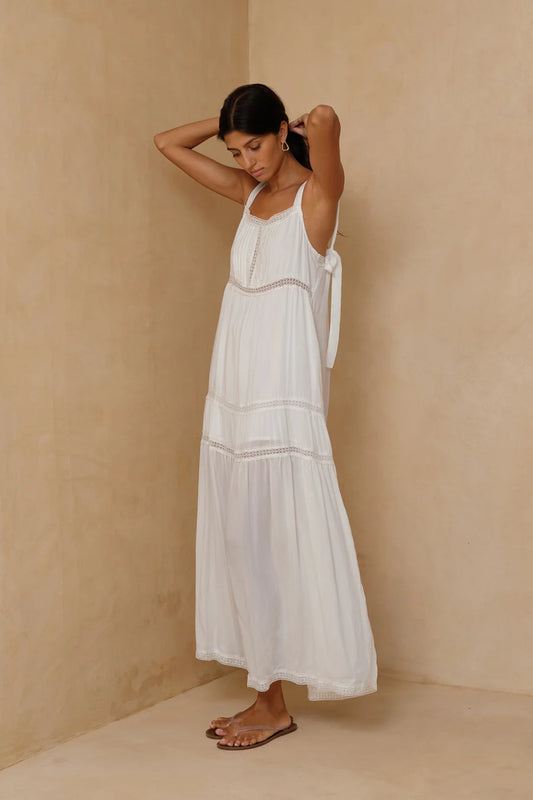 ELENA LACE DRESS -IVORY