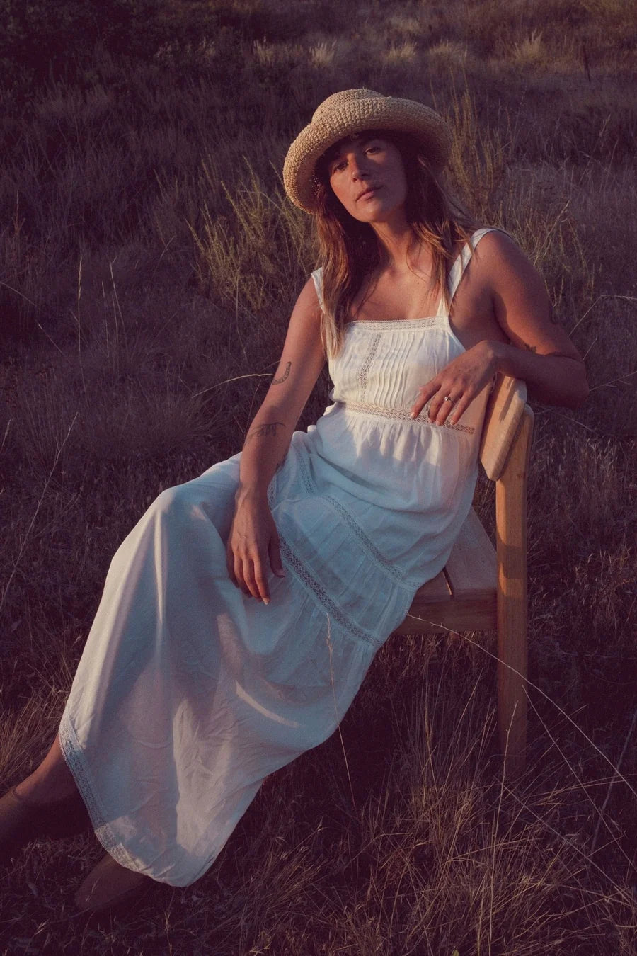 ELENA LACE DRESS -IVORY