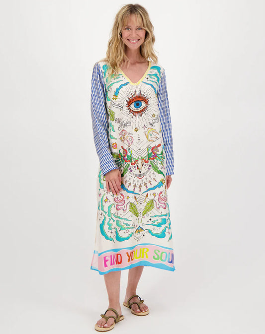 VIOLET V NECK T DRESS - ENLIGHTENMENT