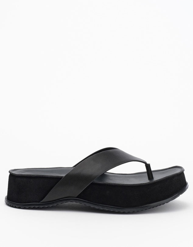 WALLACE - BLACLK LEATHER/SUEDE