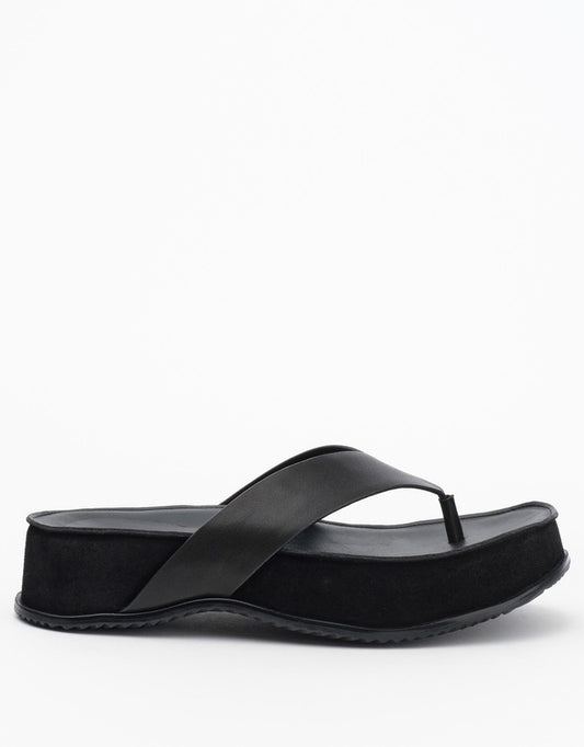 WALLACE - BLACLK LEATHER/SUEDE