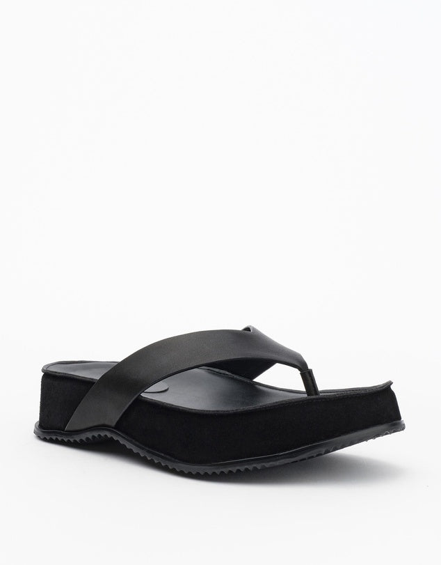 WALLACE - BLACLK LEATHER/SUEDE