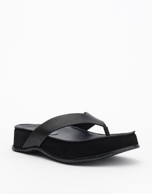 WALLACE - BLACLK LEATHER/SUEDE
