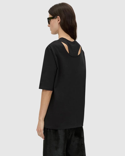 BRIAR CUT OUT TEE - BLACK
