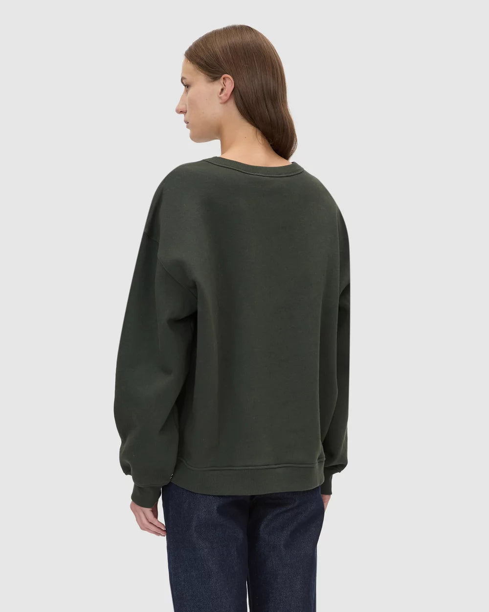 ANCA GRAPHIC SWEATER - BOTTLE GREEN