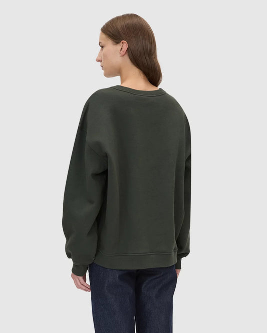 ANCA GRAPHIC SWEATER - BOTTLE GREEN