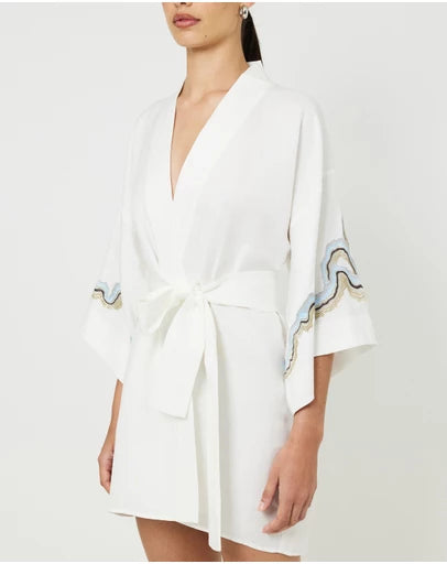 SERENE KIMONO DRESS-CREAM