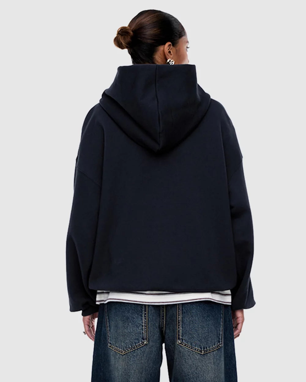 CASSIE OVERSIZED HOODIE - WASHED MIDNIGHT