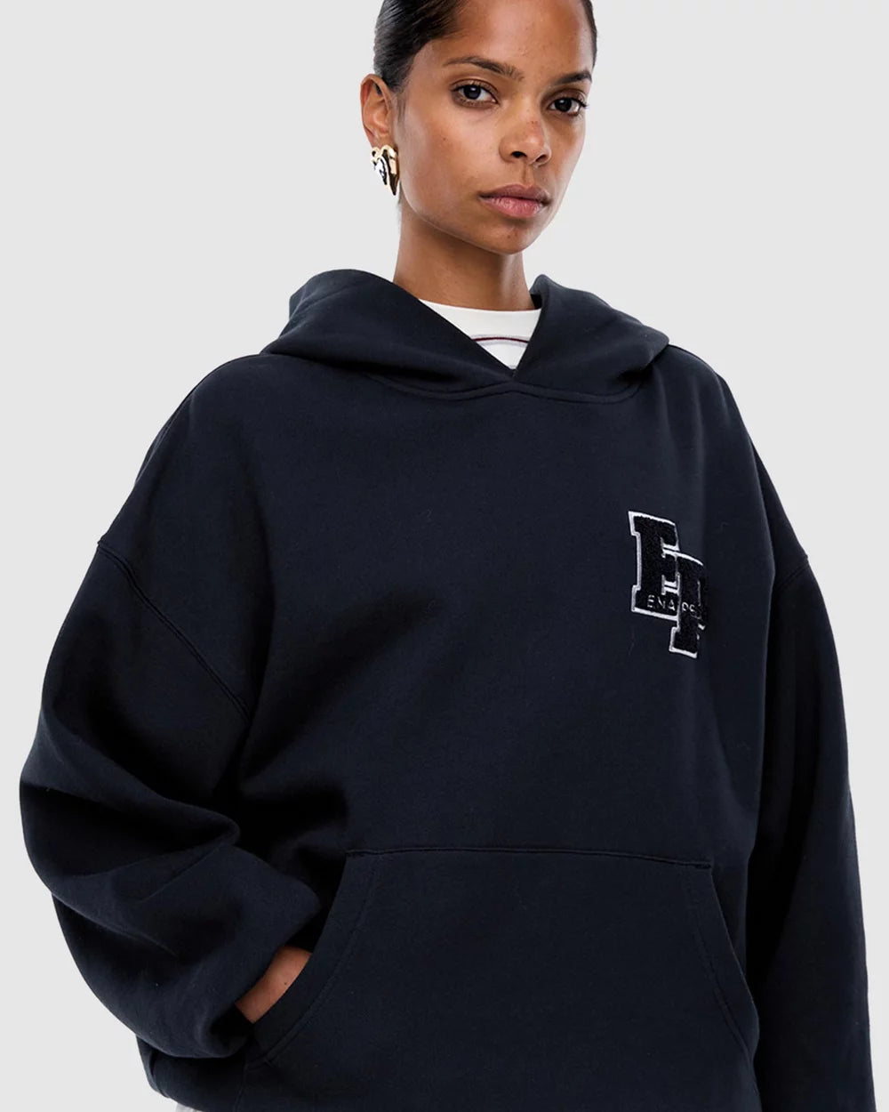CASSIE OVERSIZED HOODIE - WASHED MIDNIGHT