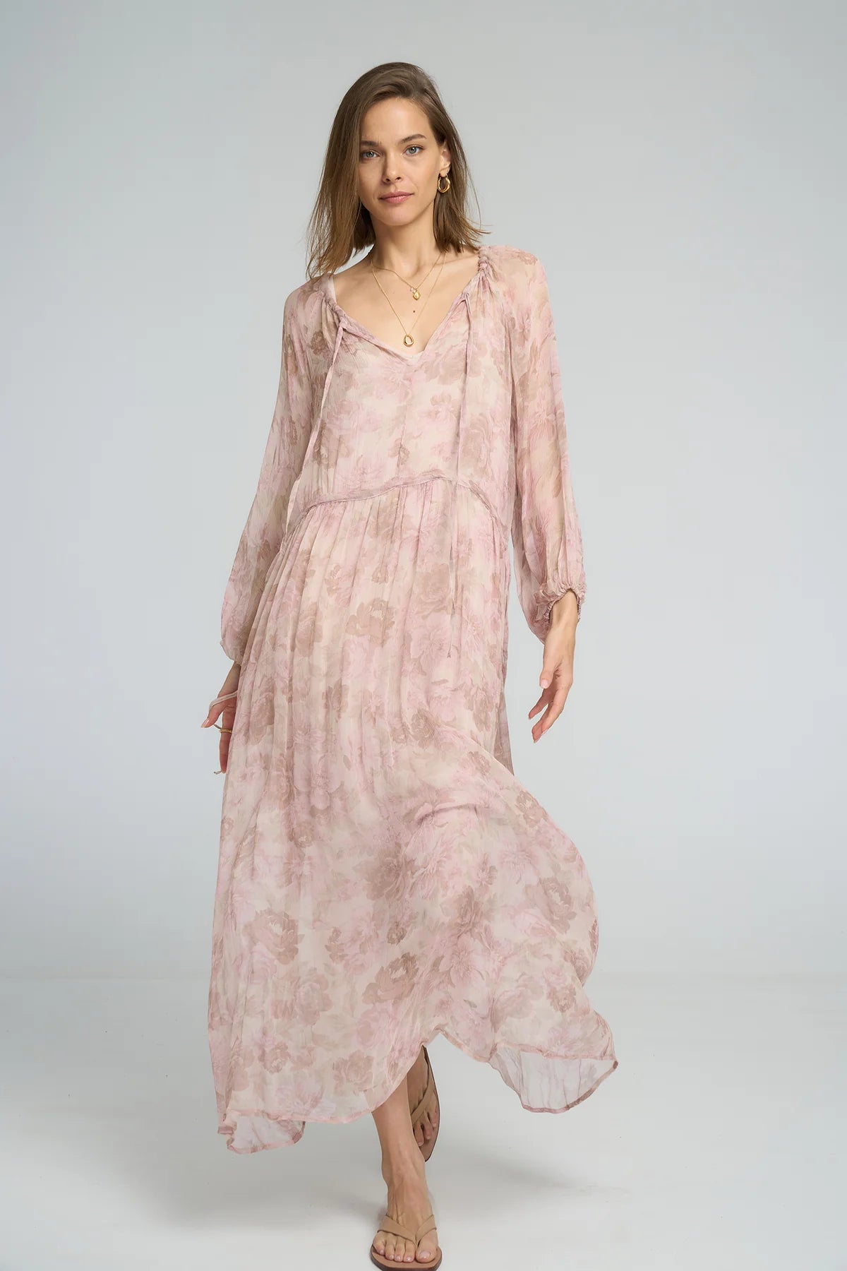 VERBENA DRESS - MONET FLORAL PRINT