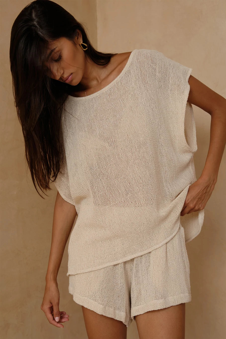 SEYCHELLES MESH TANK-NATURAL
