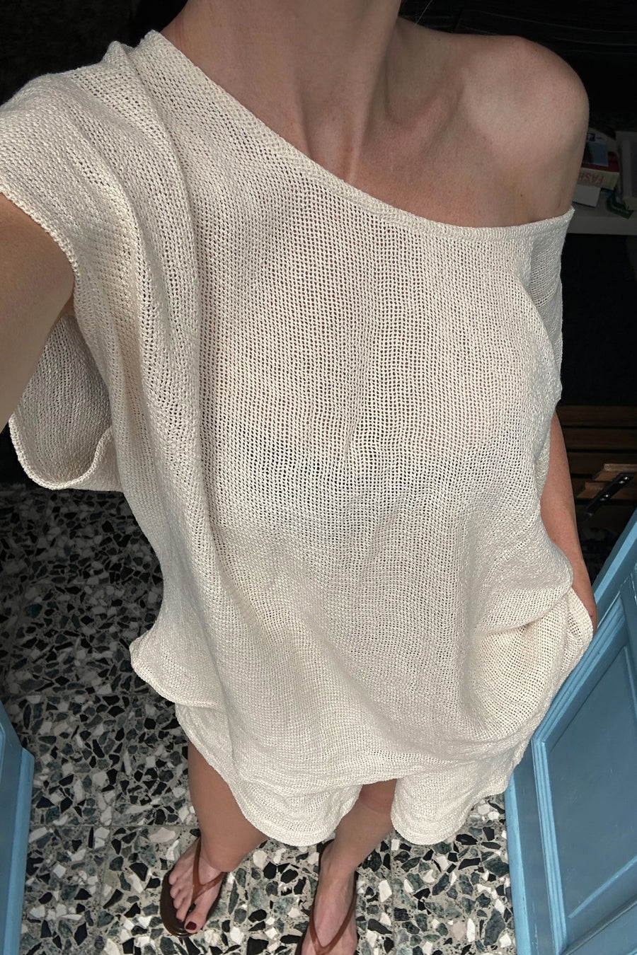 SEYCHELLES MESH TANK-NATURAL