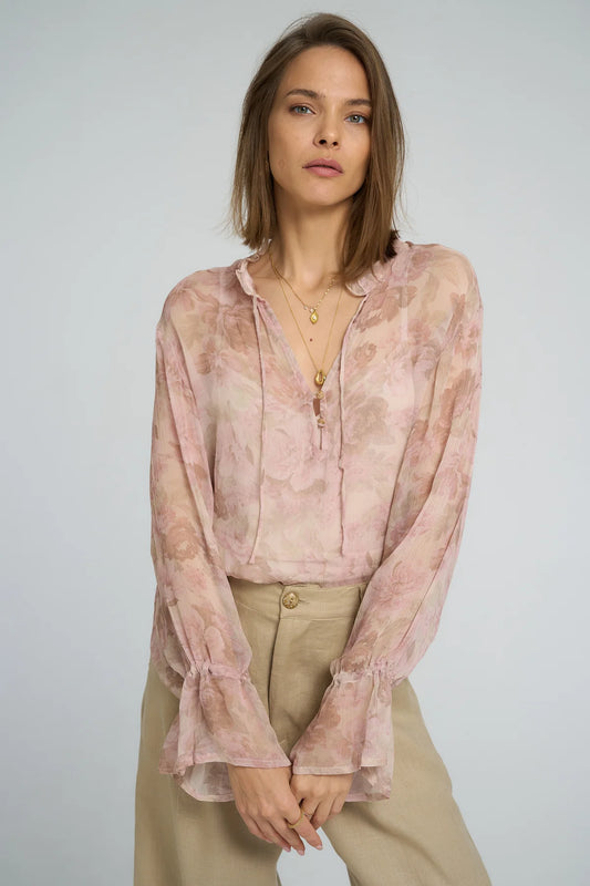 HARVEST MOON BLOUSE - MONET FLORAL